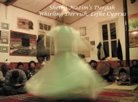 Whirling Dervish in old Dergah, Lefke, Cyprus
